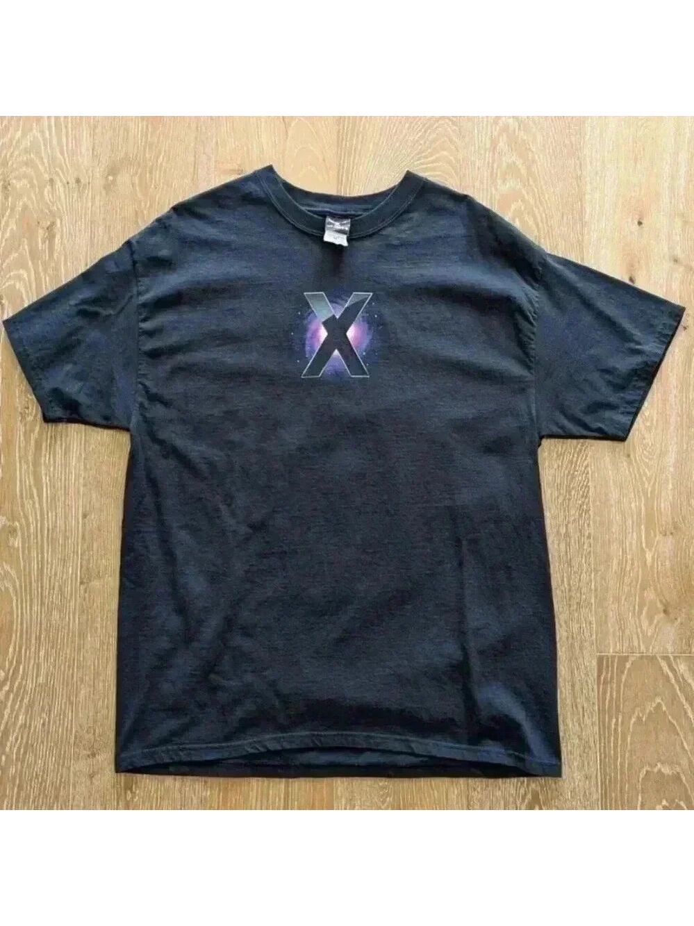 Apple Mac OS X Snow Leopard Hanes Black Promo T-Shirt Mens Size XL